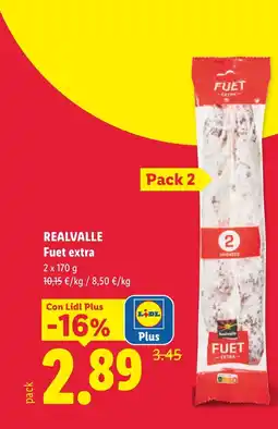 Lidl REALVALLE Fuet extra oferta