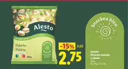 Lidl ALESTO Pistachos tostados y salados oferta