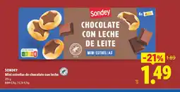 Lidl SONDEY Mini estrellas de chocolate con leche oferta