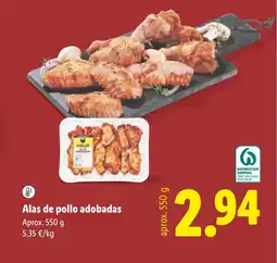 Lidl Alas de pollo adobadas oferta