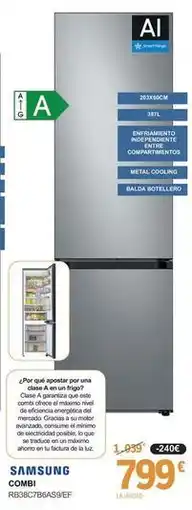 E.Leclerc Samsung - combi rb38c7b6as9/ef oferta
