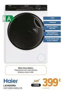 E.Leclerc Haier - lavadora hw100b14959u1s oferta