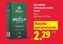 Lidl BELLAROM Café mezcla molido fuerte oferta