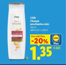 Lidl CIEN Champú provitamina color oferta