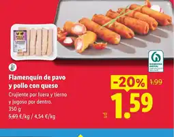 Lidl Flamenquín de pavo y pollo con queso oferta
