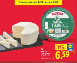 Lidl RONCERO Pieza de queso tierno de vaca oferta
