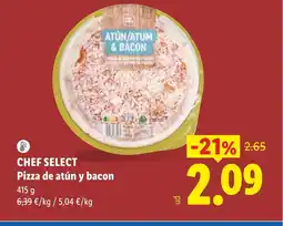 Lidl CHEF SELECT Pizza de atún y bacon oferta