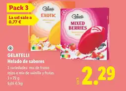 Lidl GELATELLI Helado de sabores oferta