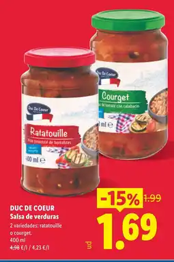 Lidl DUC DE COEUR Salsa de verduras oferta