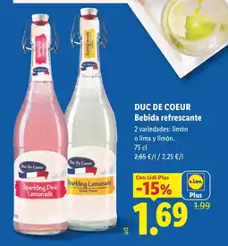 Lidl DUC DE COEUR Bebida refrescante oferta