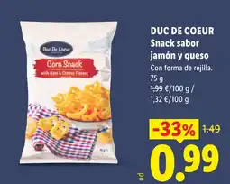 Lidl DUC DE COEUR Snack sabor jamón y queso oferta