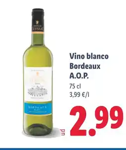 Lidl Vino blanco Bordeaux A.O.P. oferta