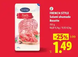 Lidl FRENCH STYLE Salami ahumado Rosette oferta