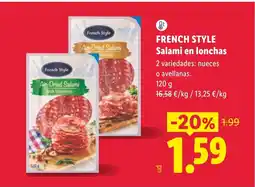 Lidl FRENCH STYLE Salami en lonchas oferta