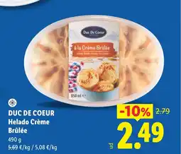 Lidl DUC DE COEUR Helado Crème Brûlée oferta