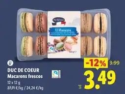 Lidl DUC DE COEUR Macarons frescos oferta