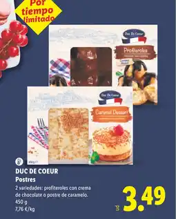 Lidl DUC DE COEUR Postres oferta