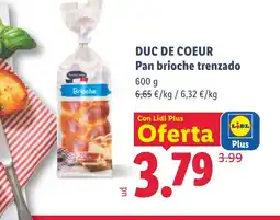 Lidl DUC DE COEUR Pan brioche trenzado oferta