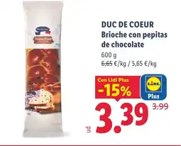 Lidl DUC DE COEUR Brioche con pepitas de chocolate oferta