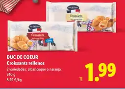 Lidl DUC DE COEUR Croissants rellenos oferta