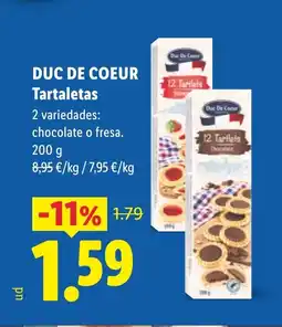 Lidl DUC DE COEUR Tartaletas oferta