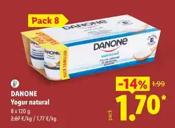 Lidl DANONE Yogur natural oferta