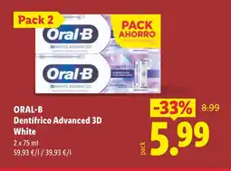 Lidl ORAL-B Dentifrico Advanced 3D White oferta