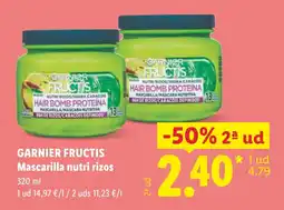 Lidl GARNIER FRUCTIS Mascarilla nutri rizos oferta