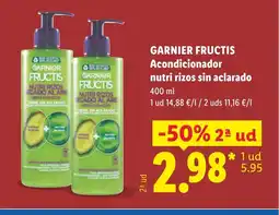 Lidl GARNIER FRUCTIS Acondicionador nutri rizos sin aclarado oferta