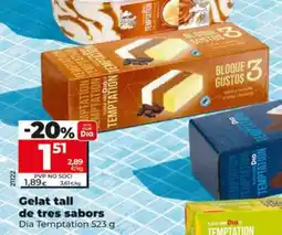 Dia DIA TEMPTATION Gelat tall de tres sabors oferta