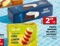 Dia DIA TEMPTATION Pastís laminat de nata i xocolata oferta