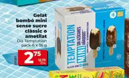 Dia DIA TEMPTATION Gelat bombó mini sense sucre clàssic o ametllat oferta