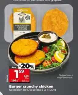 Dia SELECCIÓN DE DIA Burger crunchy chicken oferta