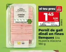 Dia DIA NUESTRA ALACENA Pernil de gall dindi en fines llenques oferta