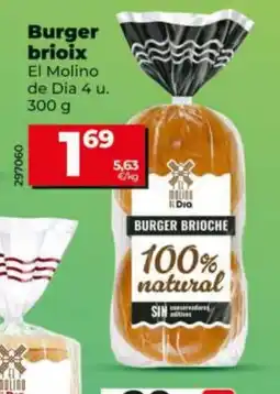 Dia EL MOLINO DE DIA Burger brioix oferta