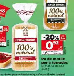 Dia EL MOLINO DE DIA Pa de motlle per a torrades oferta