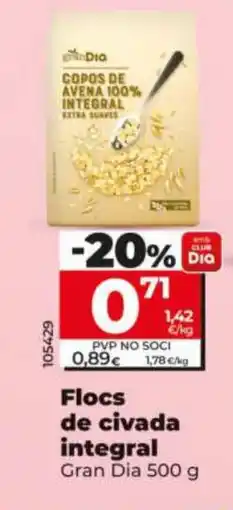 Dia GRAN DIA Flocs de civada integral oferta