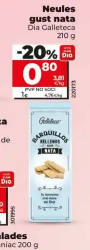Dia DIA GALLETECA Neules gust nata oferta
