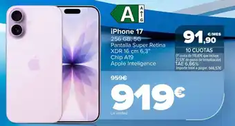 Carrefour iPhone 17 256 GB 5G oferta