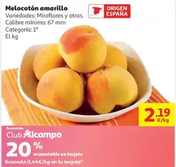 Alcampo Melocotón amarillo oferta