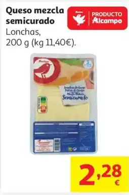Alcampo Queso mezcla semicurado oferta
