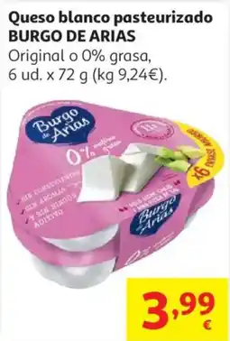 Alcampo BURGO DE ARIAS Queso blanco pasteurizado oferta