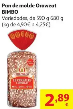 Alcampo BIMBO Pan de molde Oroweat oferta