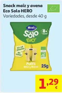 Alcampo HERO Snack maíz y avena Eco Solo oferta