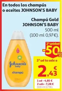 Alcampo JOHNSON'S BABY Champú Gold oferta