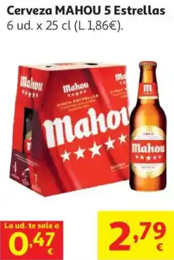 Alcampo MAHOU 5 Cerveza Estrellas oferta