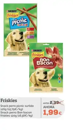 Supermercados MAS FRISKIES Snack perro picnic surtido Snack perro Bon bacon friskies oferta
