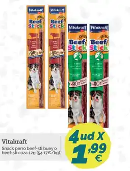Supermercados MAS VITAKRAFT Snack perro beef-sti buey o beef-sti caza oferta