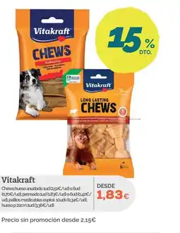 Supermercados MAS VITAKRAFT Chews hueso anudado oferta