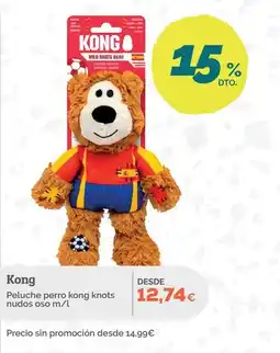 Supermercados MAS KONG Peluche perro kong knots nudos oso m/l oferta